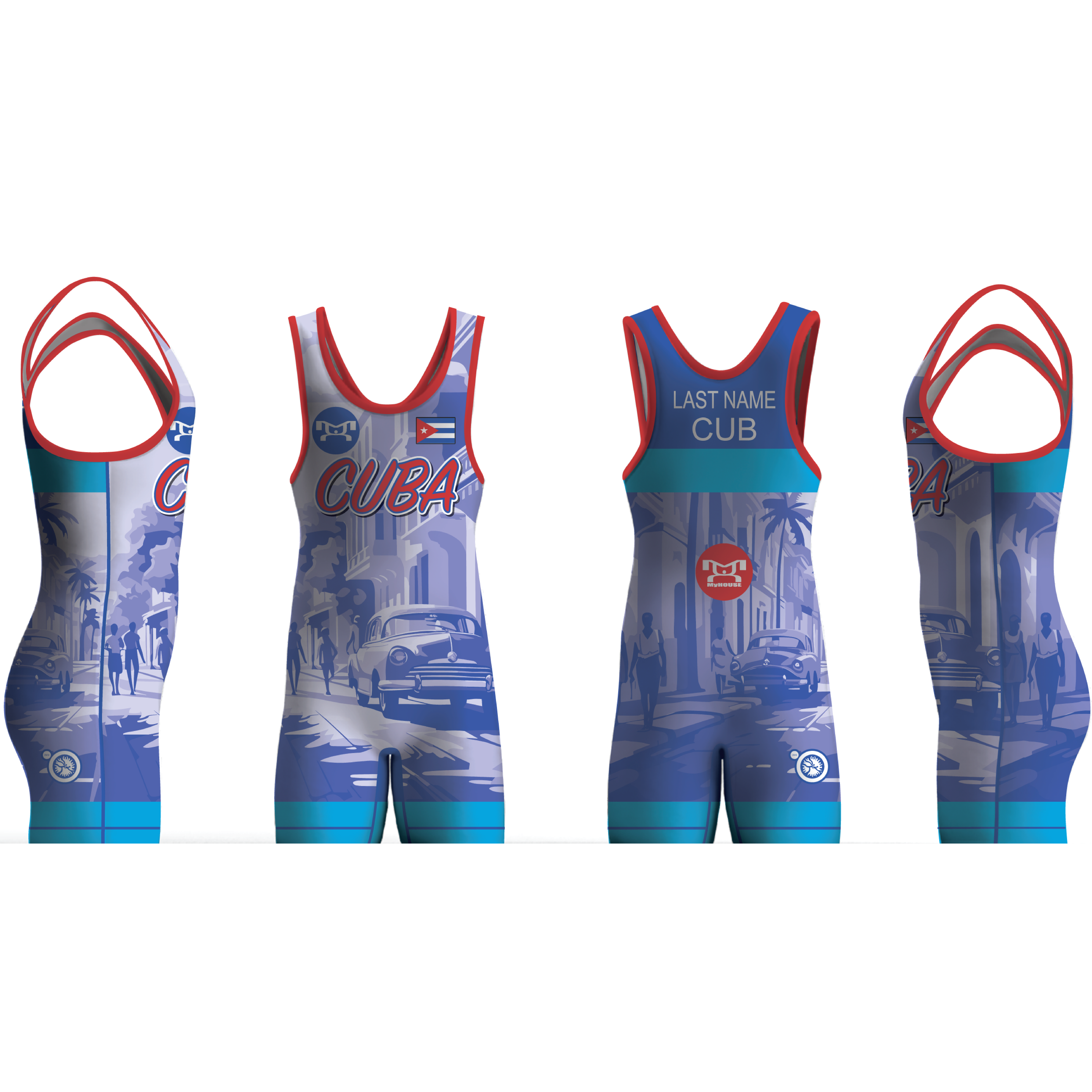 Cuba Wrestling Singlet