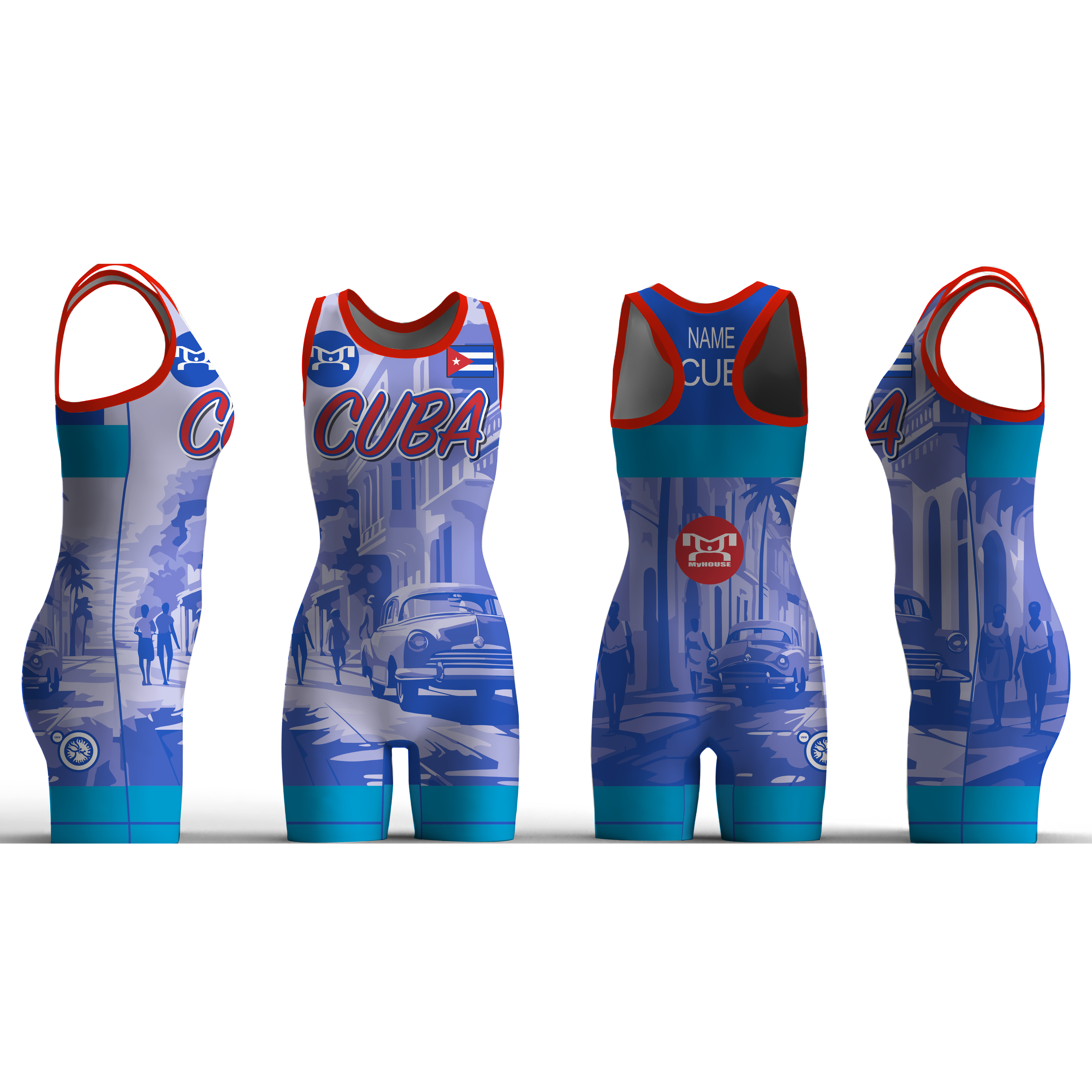 Cuba Wrestling Singlet