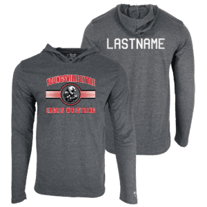 Youngsville Little Eagles Wrestling Custom Heat Press Long Sleeve Hoodie T-Shirt