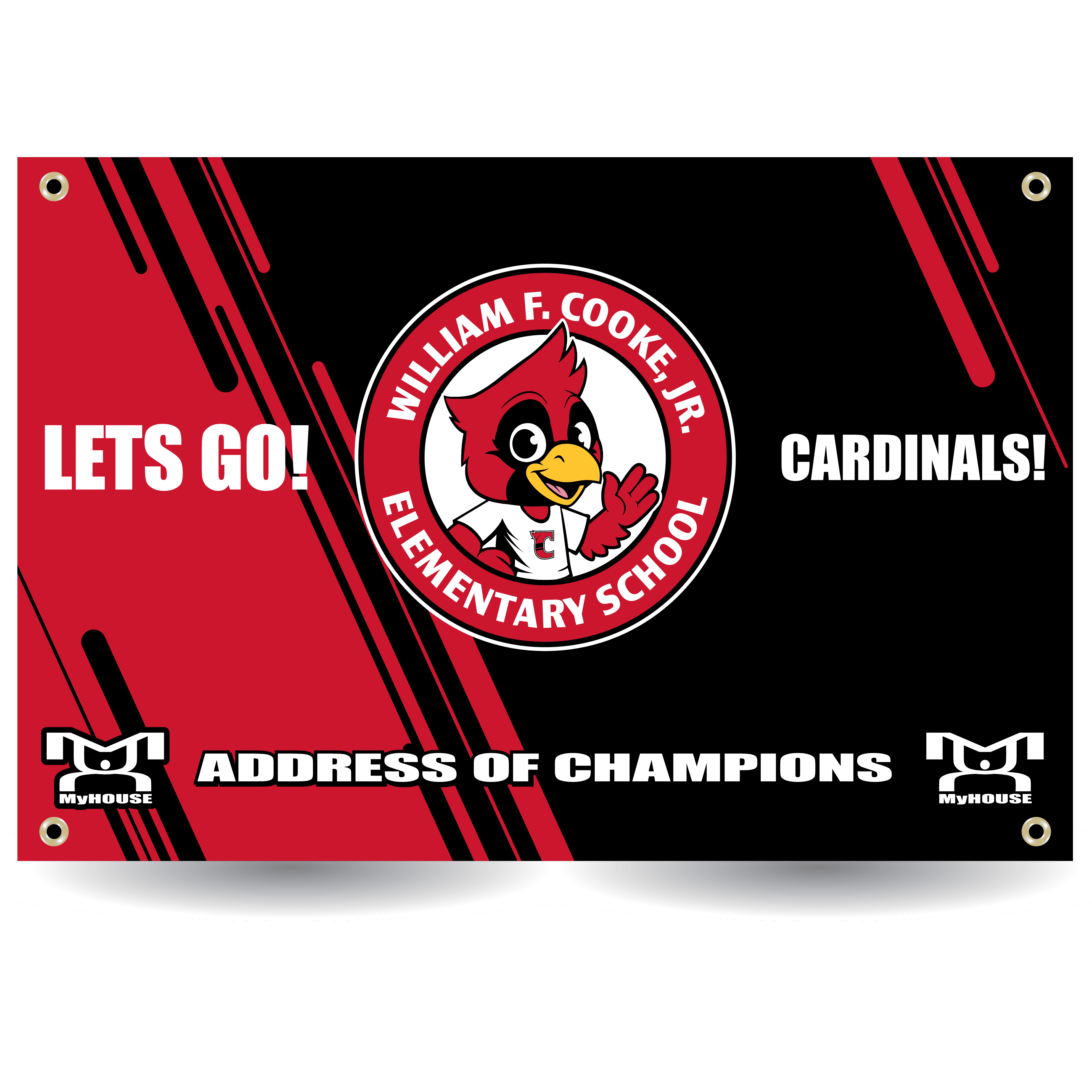 William F. Cooke Elementary Custom Team Banner