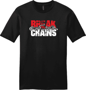 Break The Chains Custom Black Heat Press T Shirt 2025