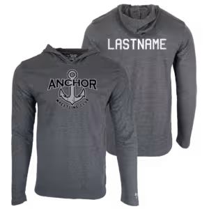 Anchor Wrestling Club Custom Heat Press Long Sleeve Hoodie T-Shirt