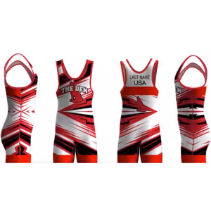The Den Wrestling Club RED Men's Singlet