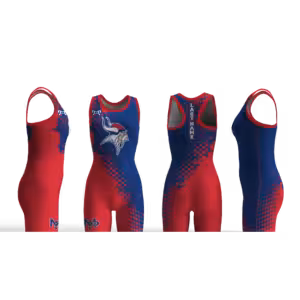 Mount Pleasant Junior Wrestling Viking logo on chest Women's Custom Singlet