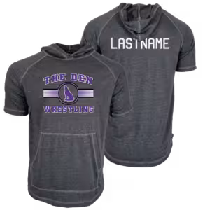 The Den Wrestling Club Custom Heat Press Short Sleeve Hoodie T-Shirt