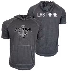 Anchor Wrestling Club Custom Heat Press Short Sleeve Hoodie T-Shirt