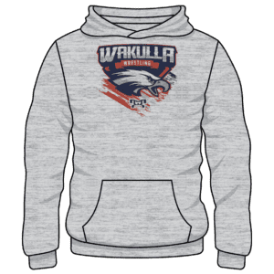 Wakulla Wrestling Custom Sublimated Decal Grey Hoodie