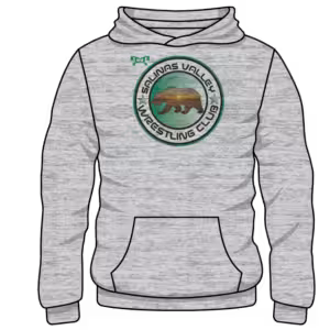 Salinas Valley Wrestling Club Custom Sublimated Decal Grey Hoodie