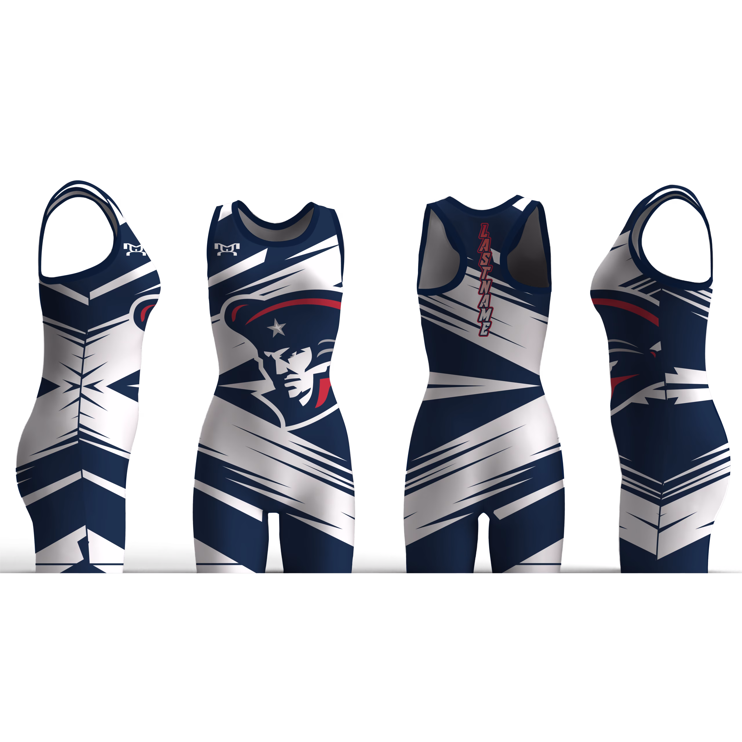 Beyer High School Blue Zig Zag Women's Custom Singlet 2026