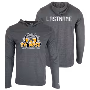 PA WEST WOMENS WRESTLING Custom Heat Press Long Sleeve Hoodie T-Shirt