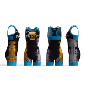 PA WEST WOMENS WRESTLING Blue Women's Custom Singlet