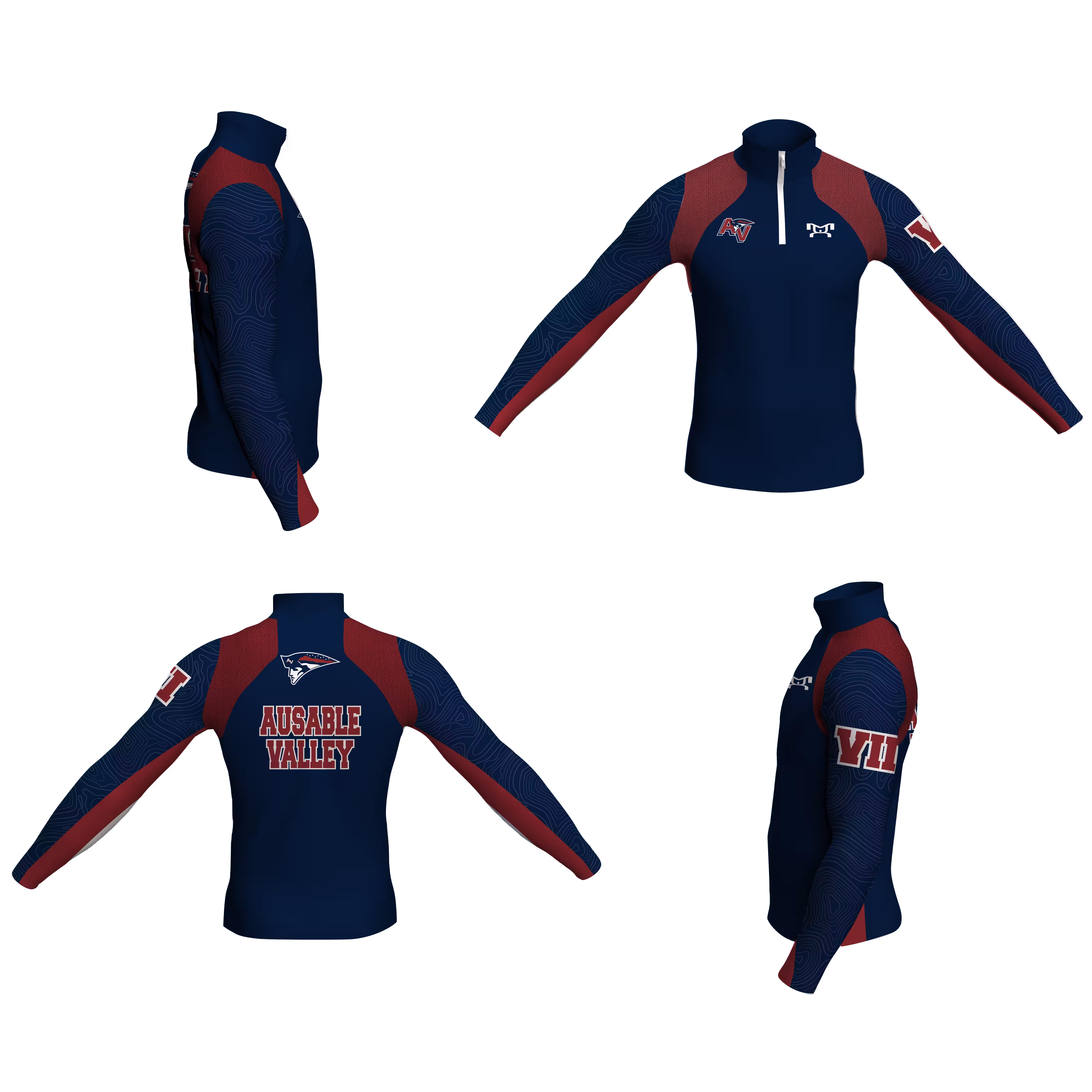 AuSable Valley Men's Light-Weight Custom Quarter Zip