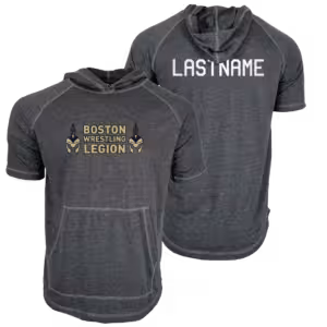 Boston Legion Wrestling Custom Heat Press Short Sleeve Hoodie T-Shirt