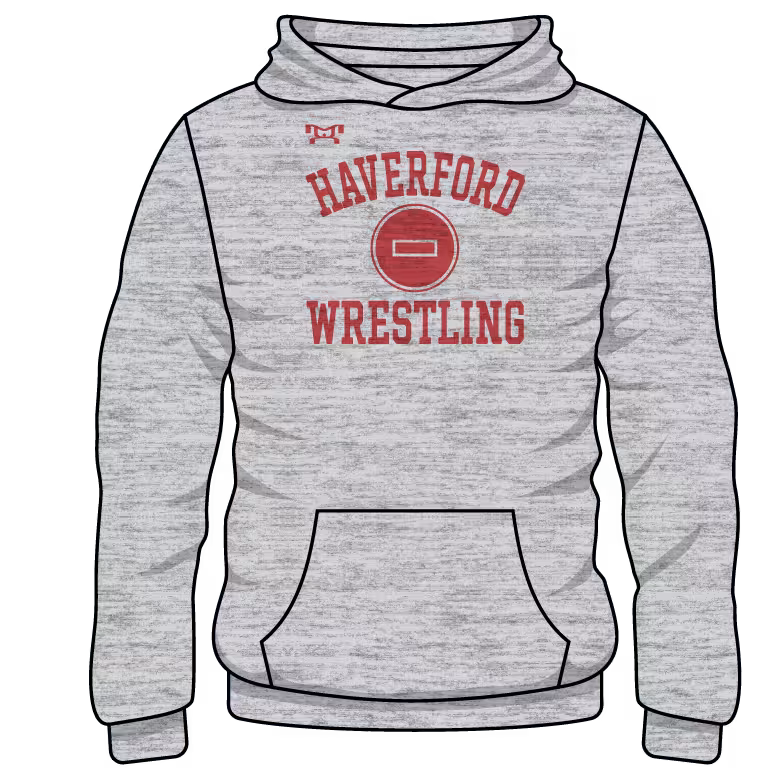 Haverford Custom Sublimated Decal Grey Hoodie