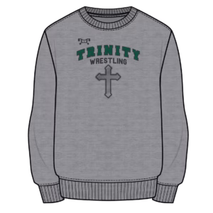 Trinity High School (Camp Hill) Men's Custom Sublimated Decal Grey Crewneck