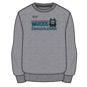 Wardog Training Center Custom Sublimated Decal Grey Crewneck