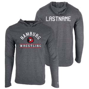 Hamburg Wrestling Custom Heat Press Long Sleeve Hoodie T-Shirt