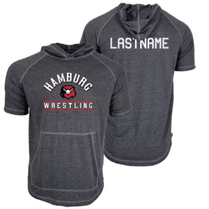 Hamburg Wrestling Custom Heat Press Short Sleeve Hoodie T-Shirt