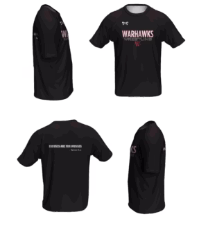 Warhawks Wrestling Club Black Loose Short Sleeve Dri-Fit
