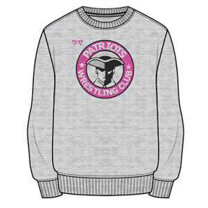 Patriots Wrestling Club Custom Sublimated Decal Grey Crewneck 2025