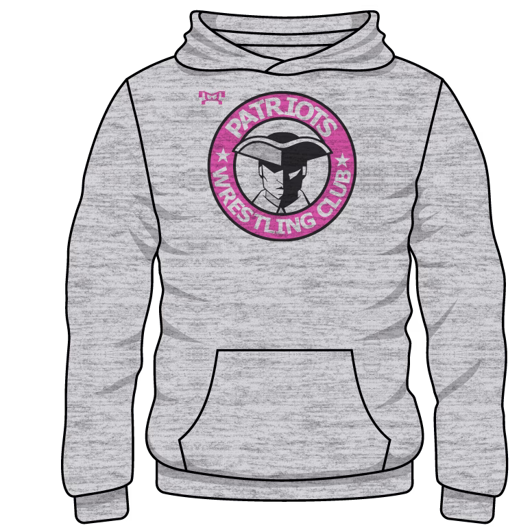 Patriots Wrestling Club Custom Sublimated Decal Grey Hoodie 2025