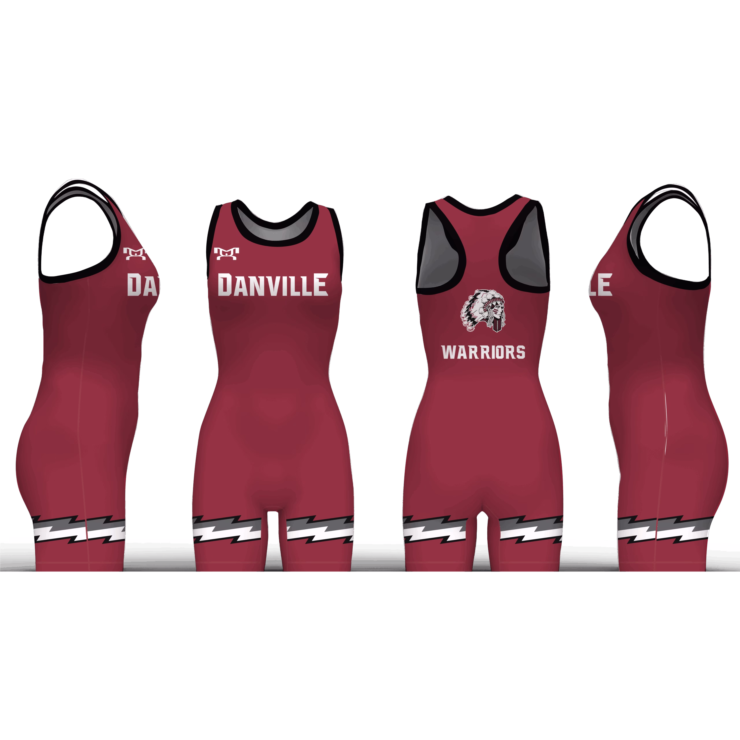 Danville Warriors Maroon Women's Custom Singlet 2025