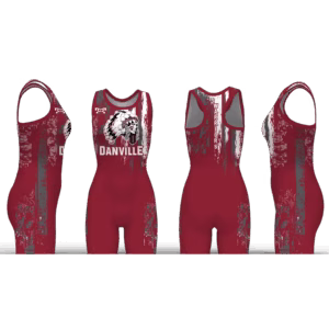 Danville Warriors Women's Maroon & White Custom Singlet