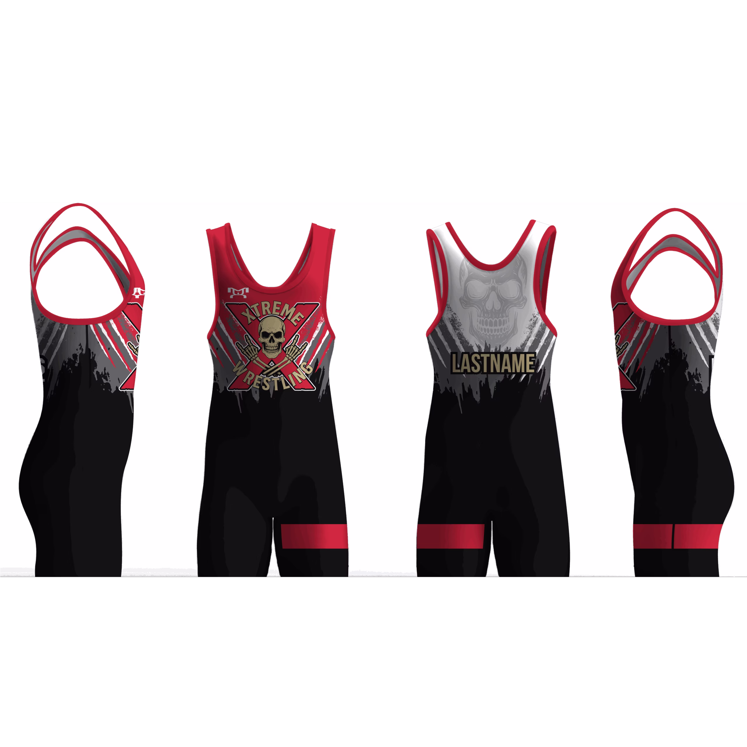 Xtreme Wrestling BLACK Men's Singlet