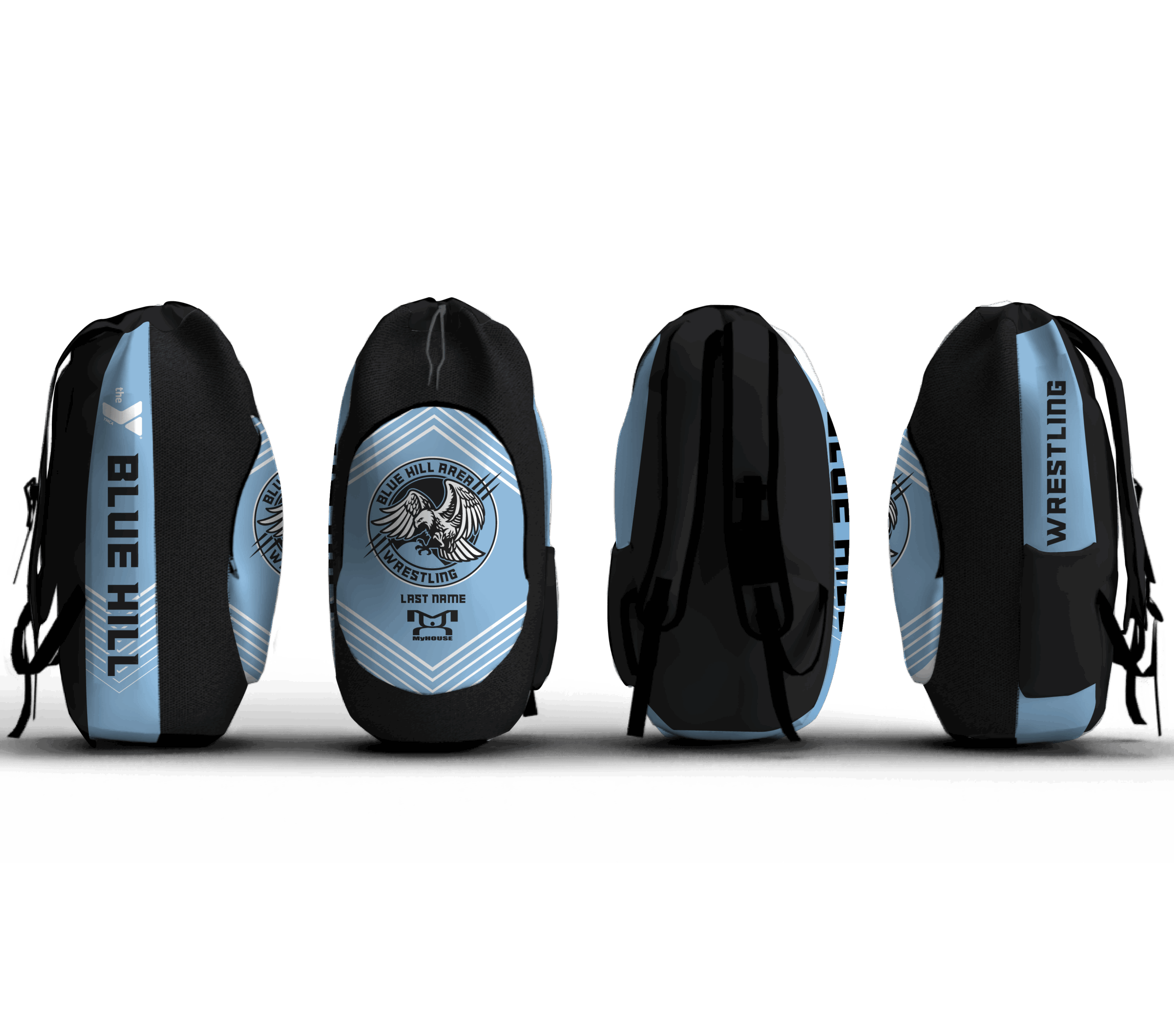 Blue Hill Area Wrestling Sublimated Custom Gear Bag