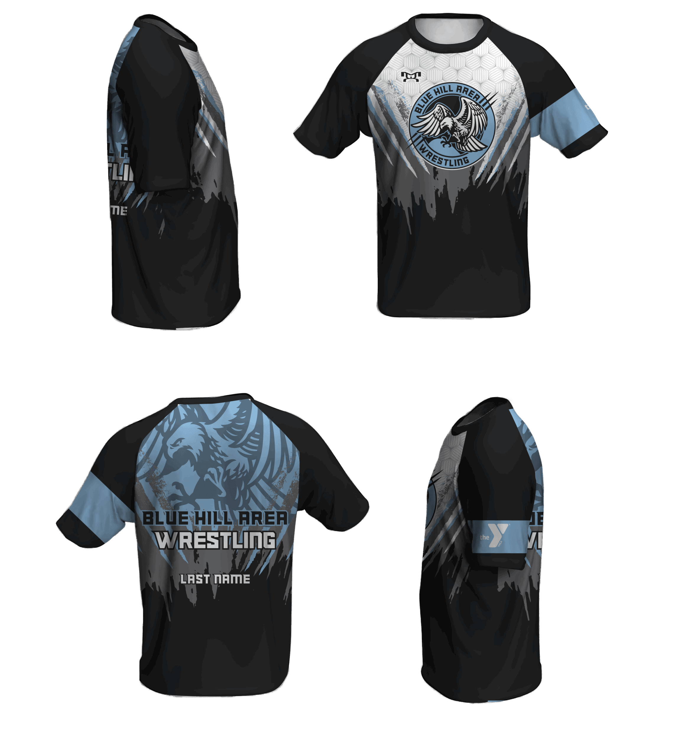 Blue Hill Area Wrestling Loose Short Sleeve Dri-Fit