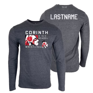 Corinth High School Wrestling 38834 Custom Heat Press Long Sleeve T-Shirt