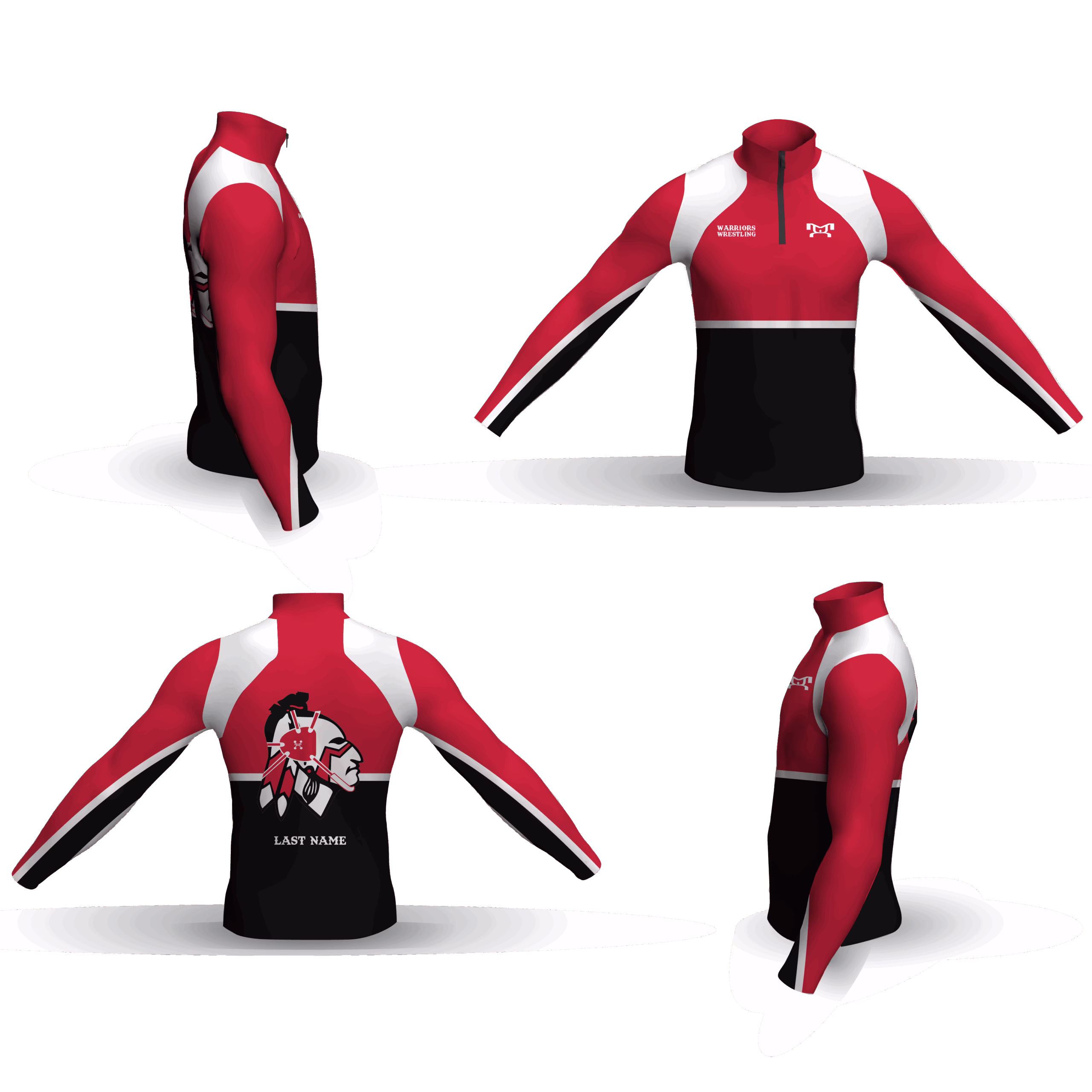 Corinth High School Wrestling 38834 Men's Light-Weight Custom Quarter Zip