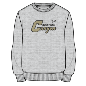 Canyon Custom Sublimated Decal Grey Crewneck