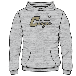 Canyon Custom Sublimated Decal Grey Hoodie