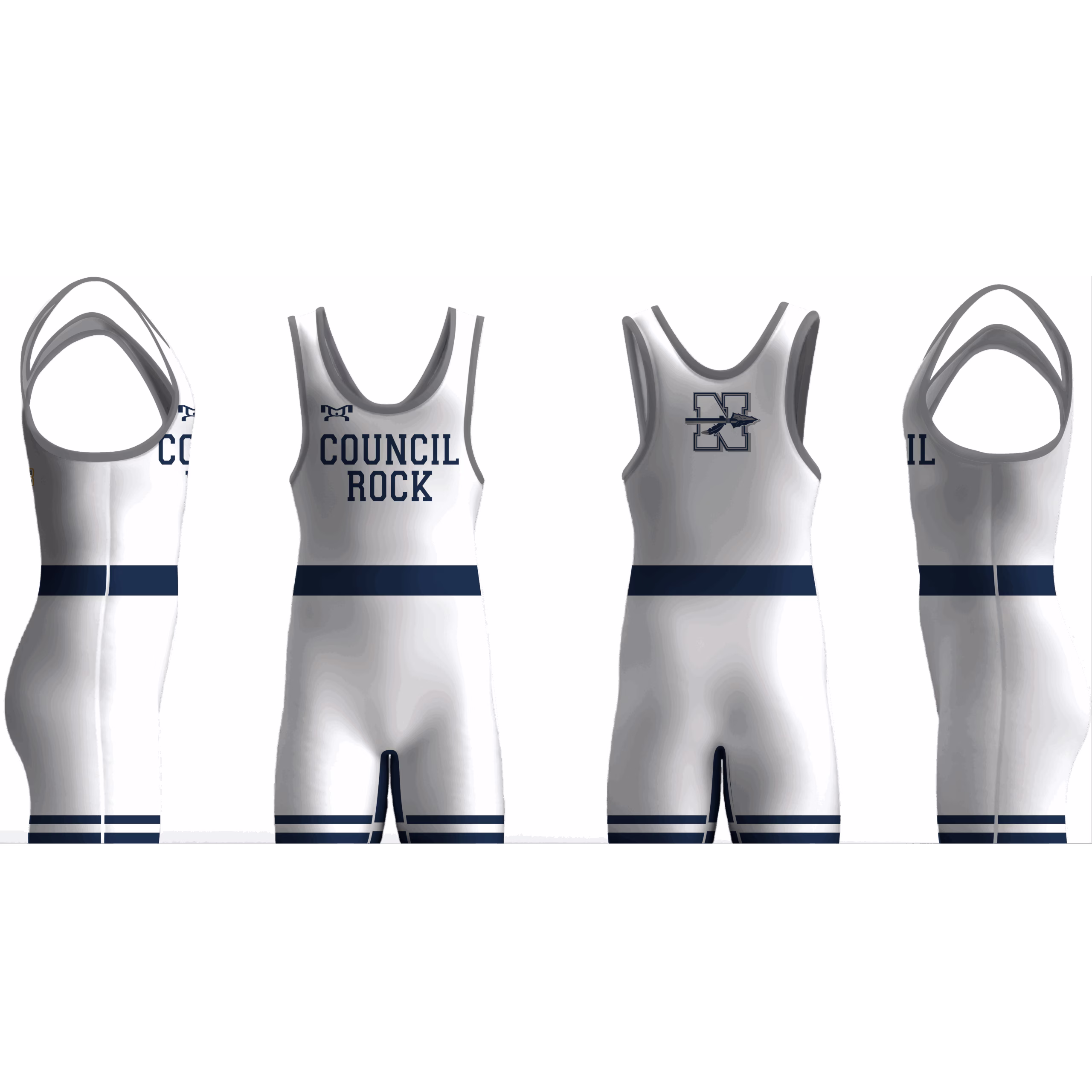 Council Rock North White Men's Singlet