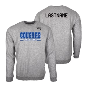 Cougar Wrestling MyHOUSE Heat Press Challenger Crewneck