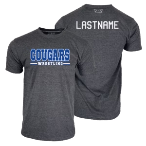 Cougar Wrestling Custom Heat Press Short Sleeve T-Shirt