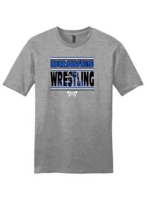 Williamstown Youth Wrestling Grey Frost Custom Heat Press Short Sleeve T-Shirt 2025