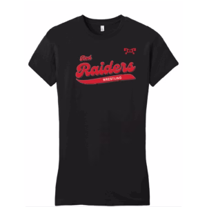 Red Raiders Wrestling Club Custom Black Heat Press Women T-Shirt