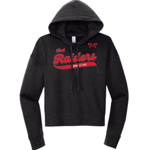 Red Raiders Wrestling Club Black women's hoodie heat press