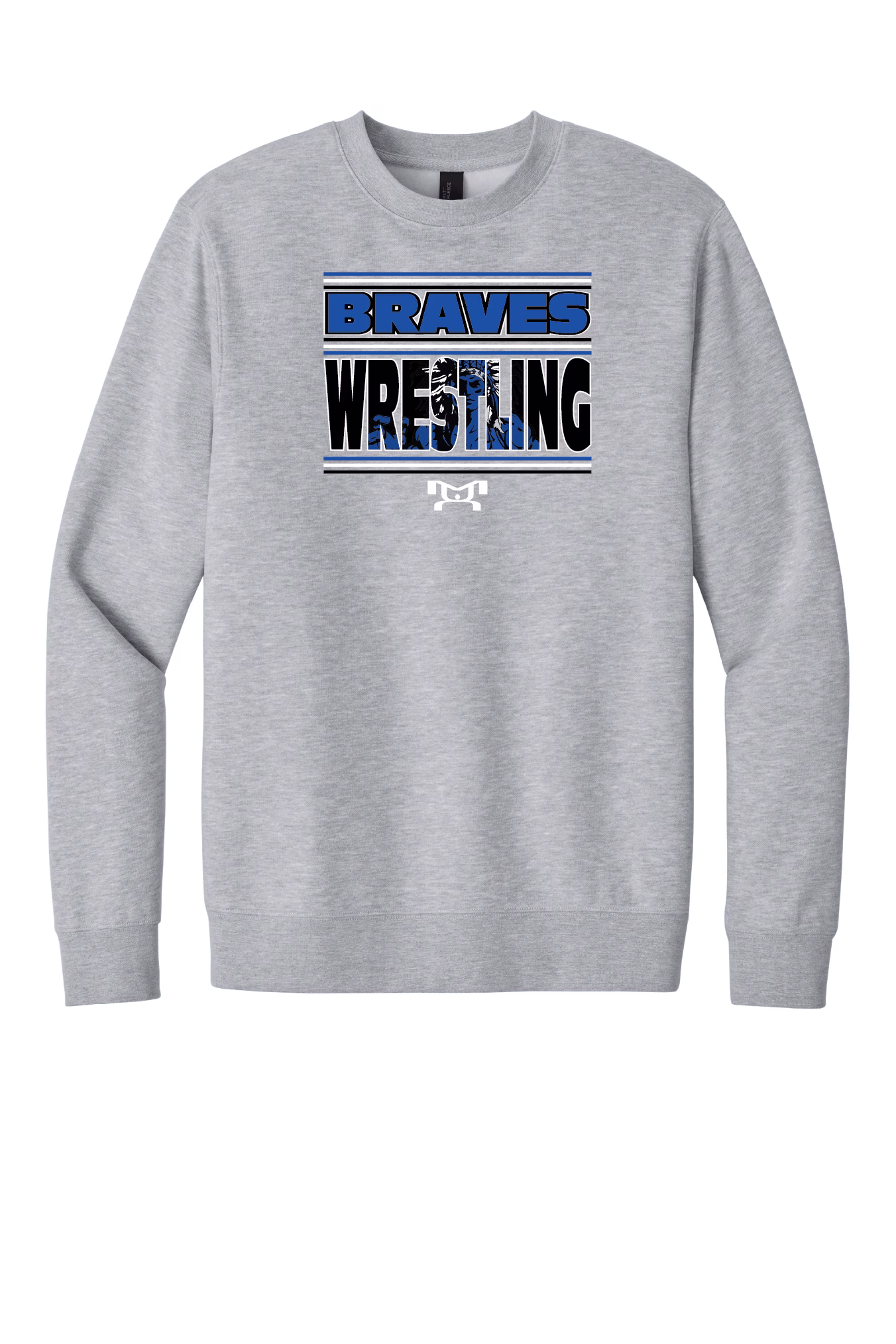 Williamstown Youth Wrestling Heat Press Grey Frost Crewneck 2025