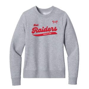 Red Raiders Wrestling Club Heat Press grey women's crewneck