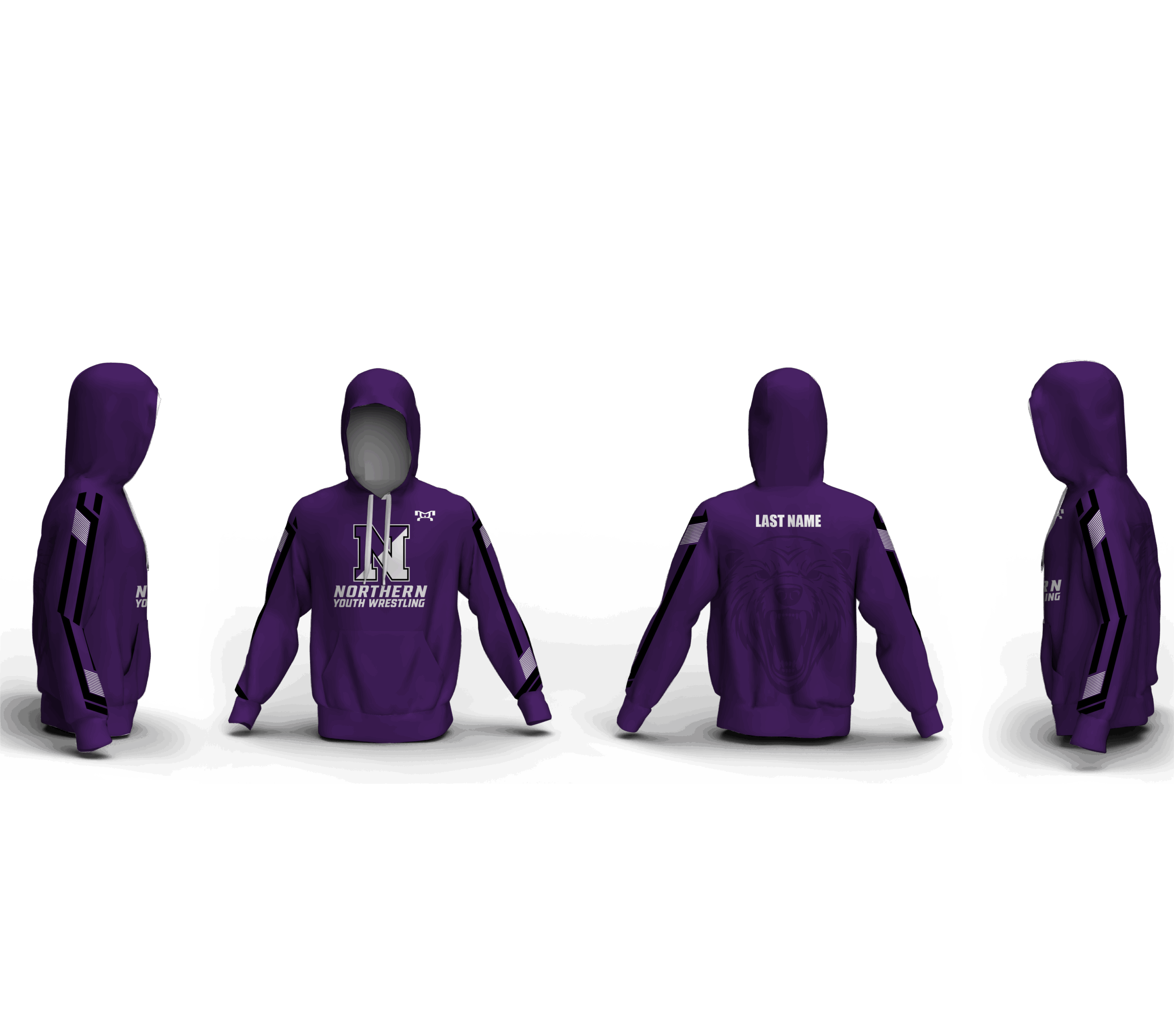 Northern York Youth Wrestling Elite Sublimated Hoodie