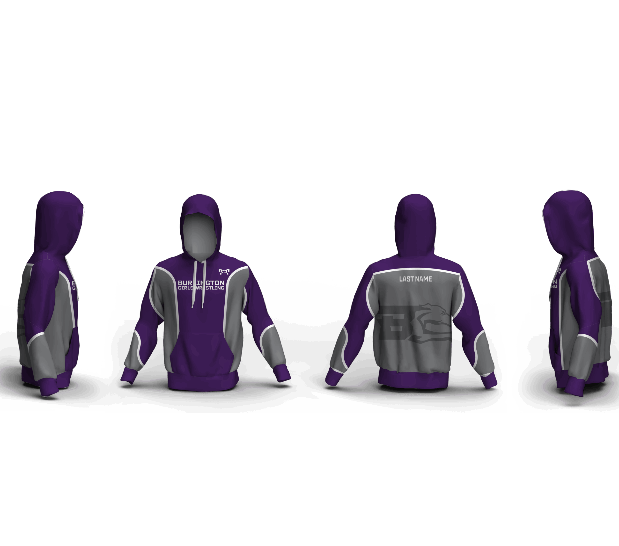 Burlington Girls Wrestling Elite Sublimated Hoodie