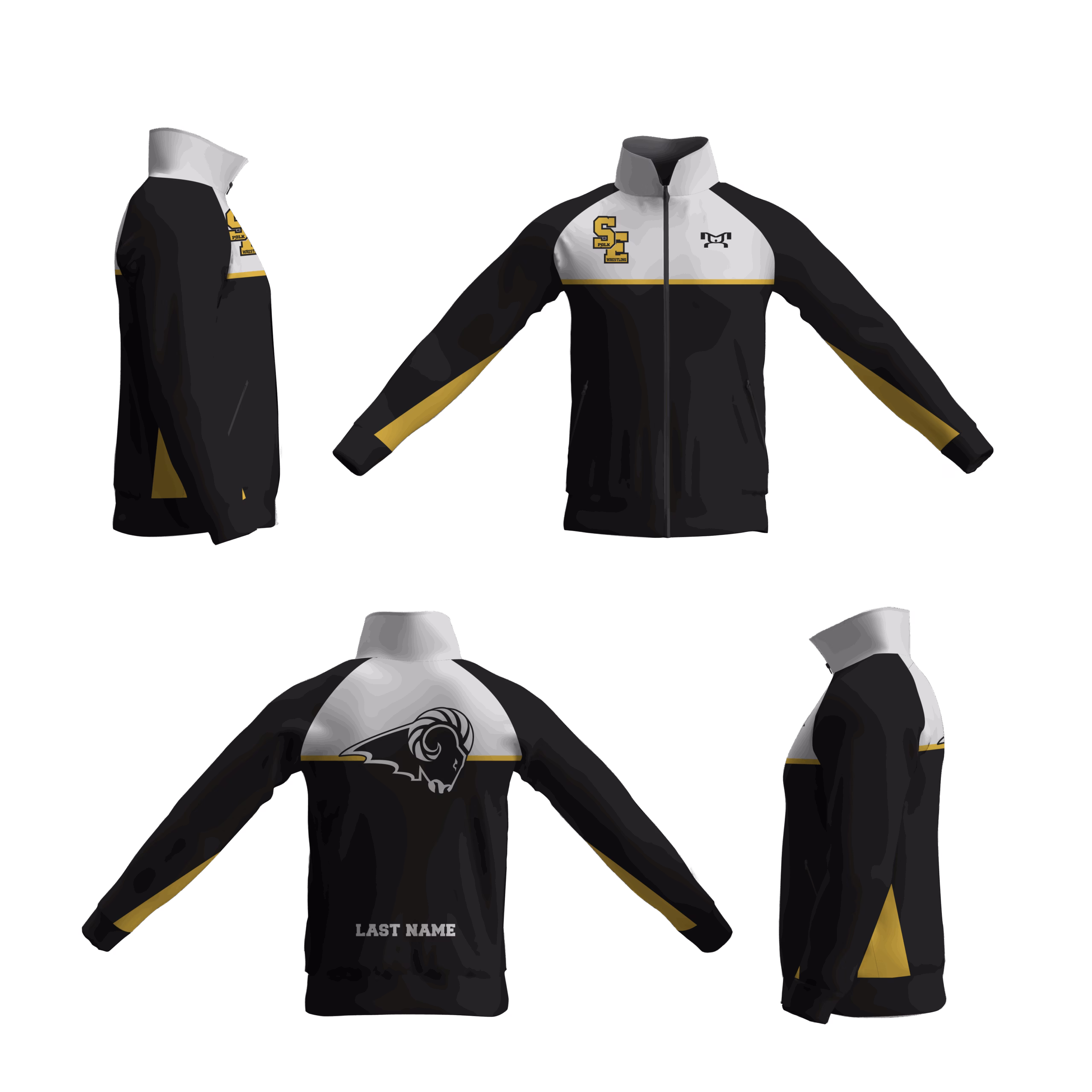 Southeast Polk Black Athletic Full Zip Jacket 2025