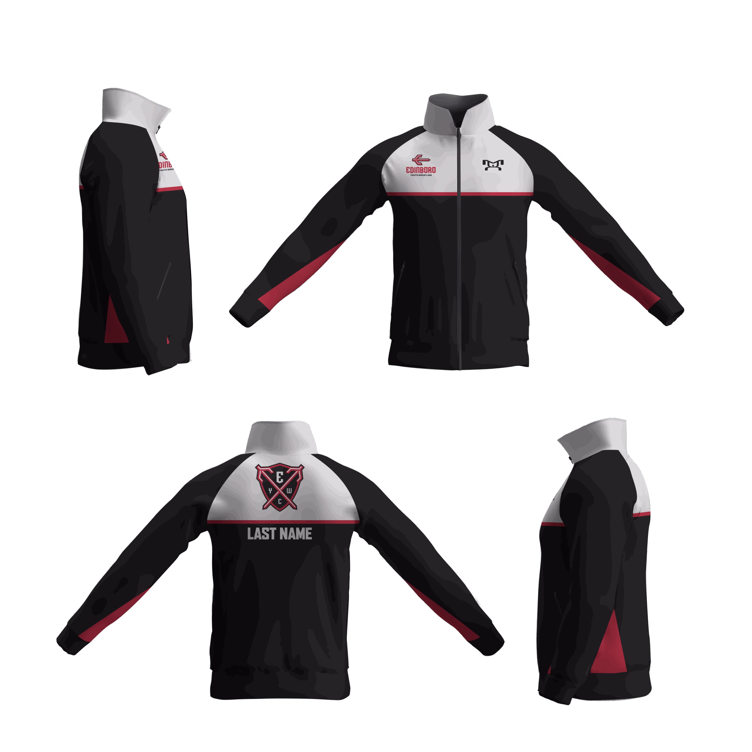 Edinboro Youth Wrestling Club Athletic Full Zip Jacket