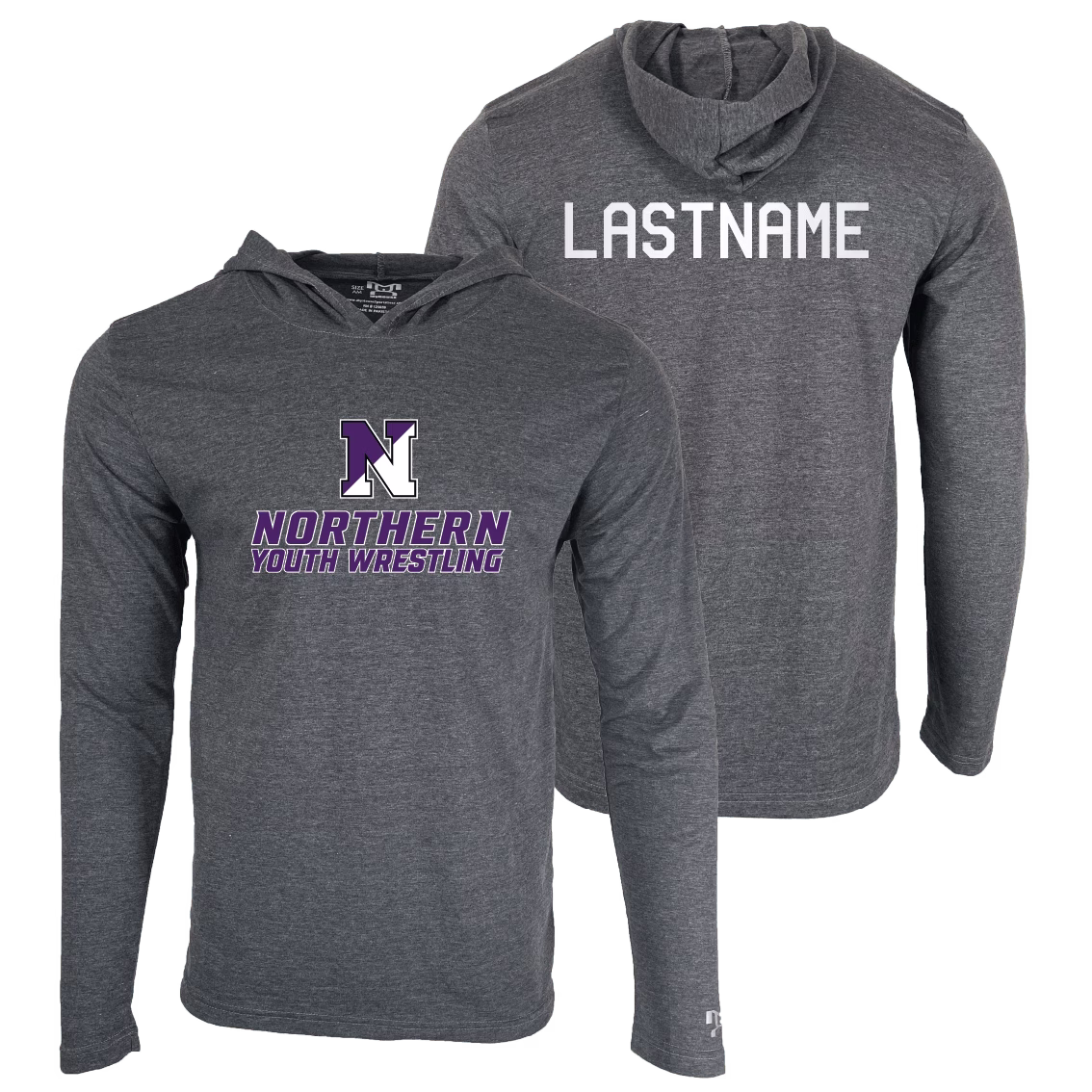 Northern York Youth Wrestling Custom Heat Press Long Sleeve Hoodie T-Shirt
