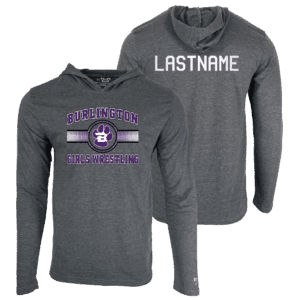Burlington Girls Wrestling Custom Heat Press Long Sleeve Hoodie T-Shirt