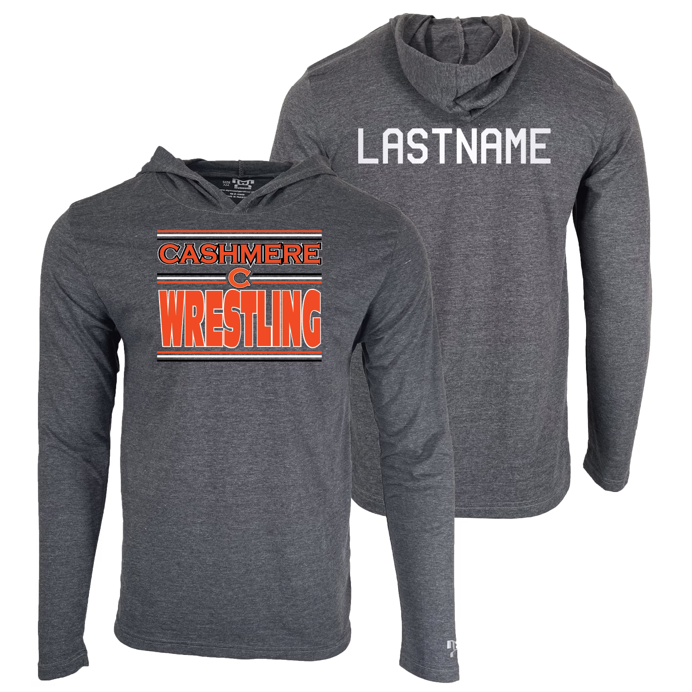 Cashmere Wrestling Custom Heat Press Long Sleeve Hoodie T-Shirt