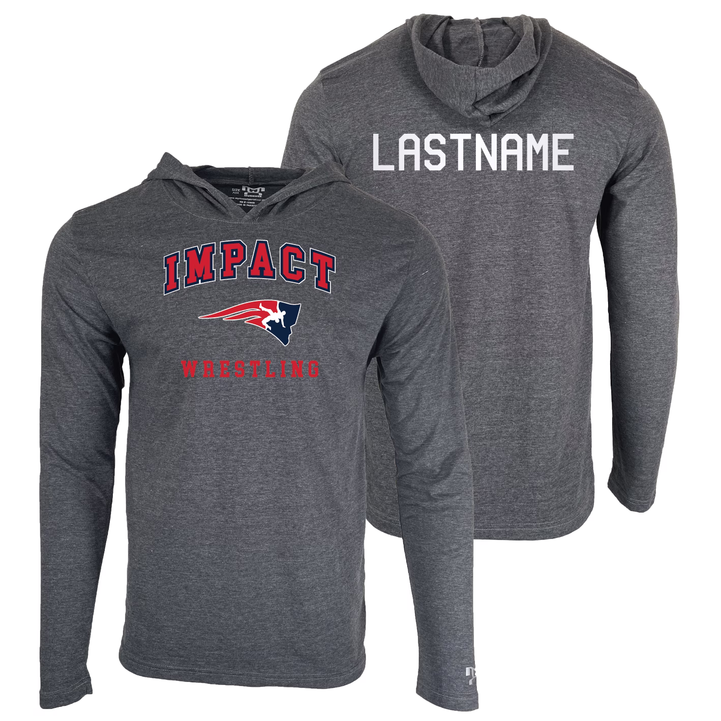 Impact Wrestling Club Custom Heat Press Long Sleeve Hoodie T-Shirt